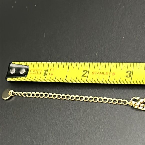 Double Happy Face Gold Tone Necklace, 18” - Picture 6 of 6